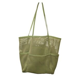 Lime‎ Green Mesh Beach Tote Bag Shoulder Bag Beach Pool Travel Vacation Resort